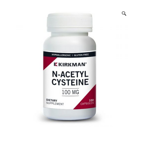 N-Acetyl Cysteine 100mg (Hypoallergenic), 100 Capsules – Kirkman Laboratories