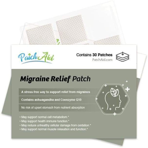 Migraine Relief Topical Patch - 30 Daily Patches - Patch Aid