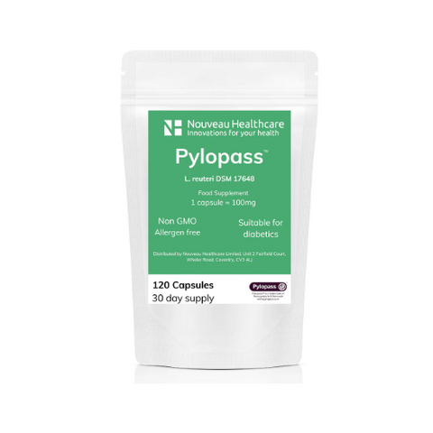 Pylopass (L. reuteri DSM 17648) - 120 Capsules | Nouveau Health