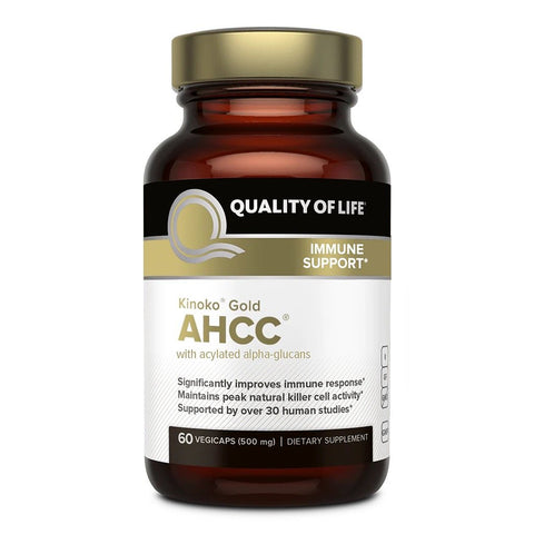 Kinoko Gold AHCC, Immune Support, 500mg, 60 Caps – Quality of Life Labs