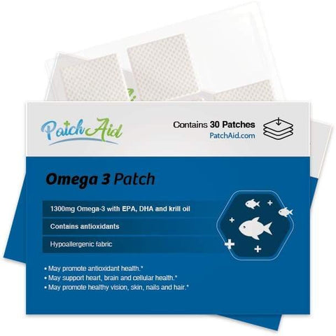 Omega 3 Topical Patch - 30 Daily Patches - Patch Aid