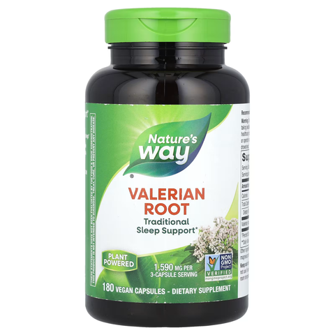 Valerian Root 1590 mg, 180 Vegan Capsules – Natures Way