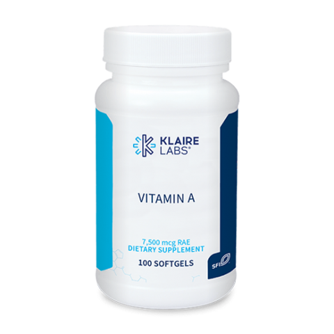 Vitamin A 25,000IU - 100 Softgels - Klaire Labs/SFI Health (New Packaging)