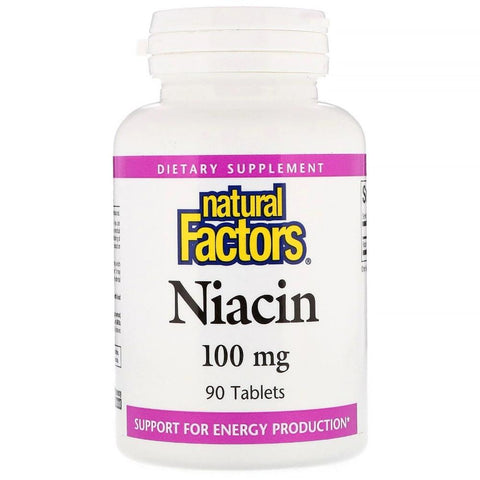 Niacin 100mg, 90 Tablets – Natural Factors