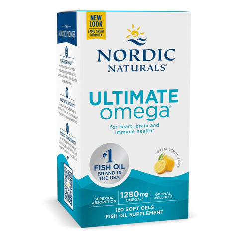 Ultimate Omega 1280mg (Lemon Flavour) - 180 Softgels - Nordic Naturals