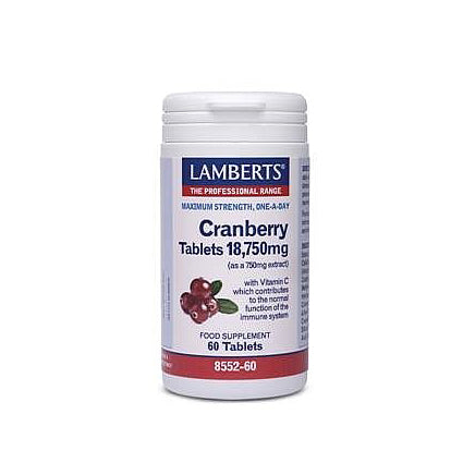 Cranberry Tablets 18, 750mg 60 Tablets - Lamberts