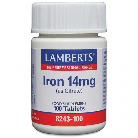 Iron 14mg - 100 Tablets - Lamberts