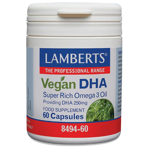 Vegan DHA Super Rich Omega 3 Oil - 60 capsules - Lamberts