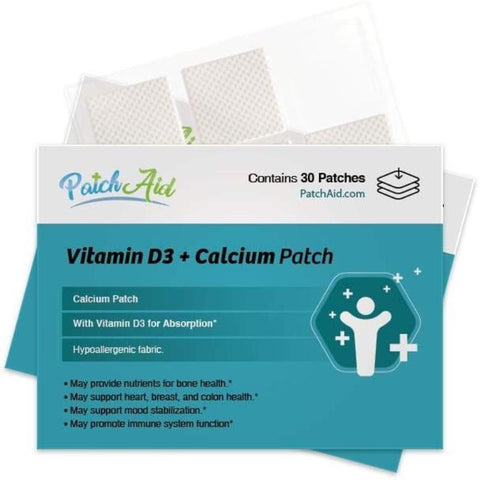 Patch Aid Vitamin D3 with Calcium Topical Patch – 30 Daily Patches