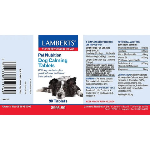 Dog Calming Tablets - 90 Tablets | Lamberts