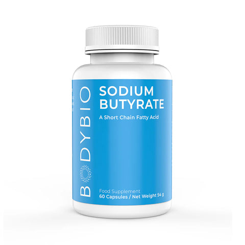 Butyrate (Sodium) 600mg – 60 Capsules – Bodybio