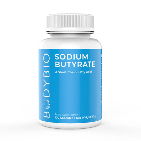 Butyrate (Sodium) 600mg – 60 Capsules – Bodybio