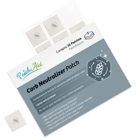 Carb Neutralizer Topical Patch - 30 Daily Patches - Patch Aid