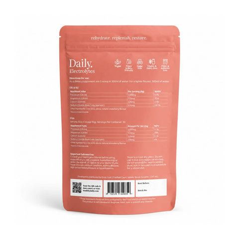 Daily Electrolytes - Wild Strawberry - 30 Servings | Made By Daily
