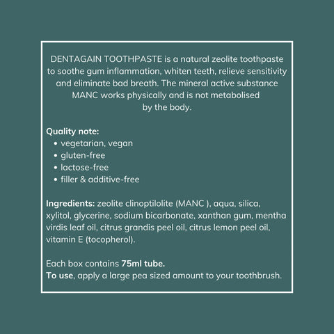 DentaGain Natural Toothpaste - 75ml | Nouveau Health/ Made By Daily