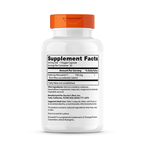 Fisetin as Novusetin 100mg 30 Capsules – Doctor’s Best