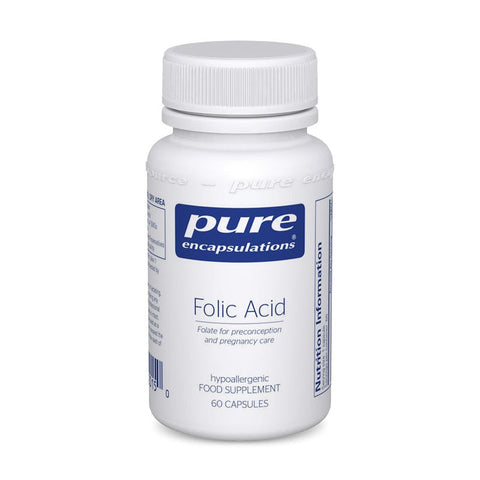 Folic Acid 800mcg - 60 veg caps - Pure Encapsulations