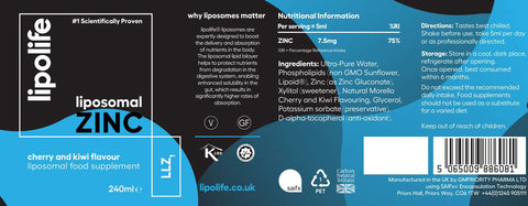 LLZ1 Liposomal Zinc - 250ml – Lipolife