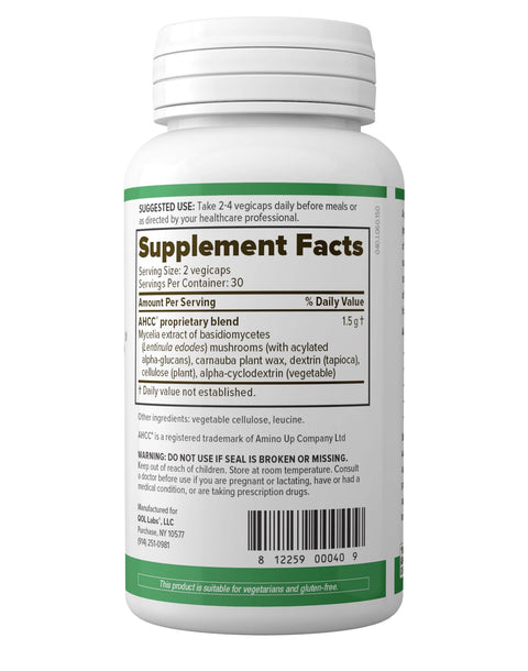 Immuno kinoko AHCC 750mg 60 vcaps – Quality Of Life Labs