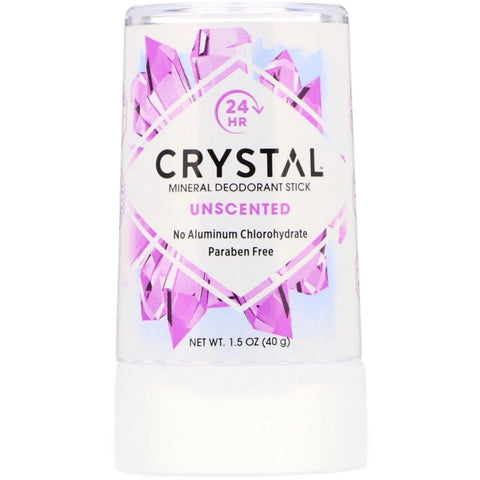 Mineral Deodorant Stick, Unscented, 40g – Crystal Body Deodorant