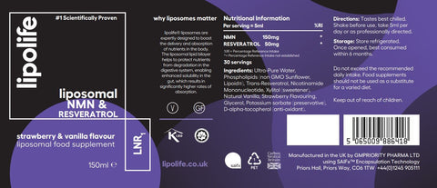 LNR1 Liposomal NMN & Resveratrol - Lipolife