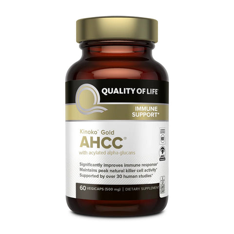 Kinoko Gold AHCC, Immune Support, 500mg, 60 Caps – Quality of Life Labs