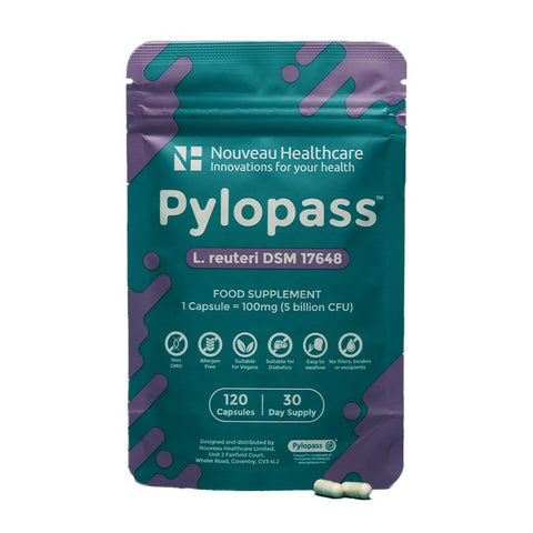 Pylopass (L. reuteri DSM 17648) - 120 Capsules | Nouveau Health/ Made By Daily