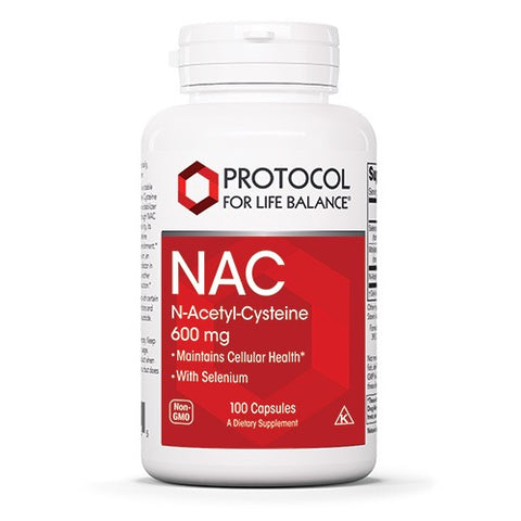 NAC N-Acetyl-Cysteine (600 mg) 100 Veg Capsules – Protocol for Life Balance