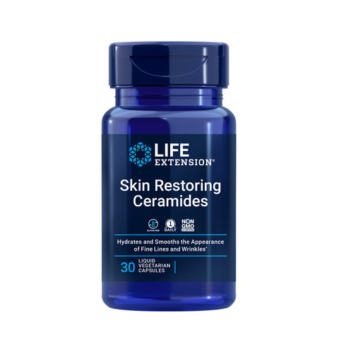 Skin Restoring Ceramides - 30 Liquid Vegetarian Capsules - Life Extension