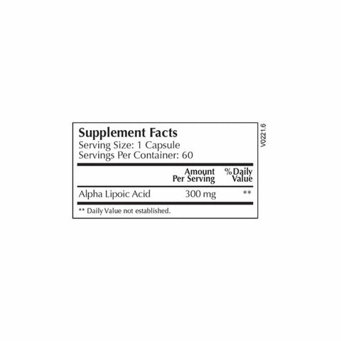 Lipoic Acid 300mg - 60 Capsules | Moss Nutrition