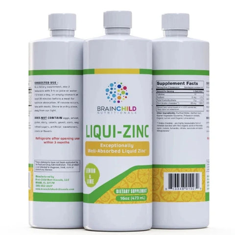 Liqui-Zinc Lemon & Lime (16 fl oz) - 473ml – BrainChild Nutritionals