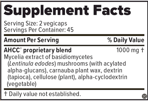Immuno Kinoko AHCC 500 mg 90 vcaps – Quality of Life Labs
