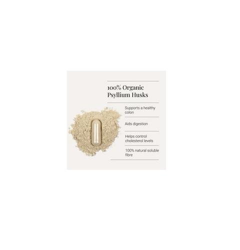 Organic Psyllium Husks - 120 Capsules | KIKI Health