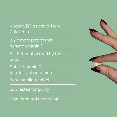 VitamoreD Fast-Acting Vitamin D3 Supplement - 60 Mini Tablets | Made By Daily