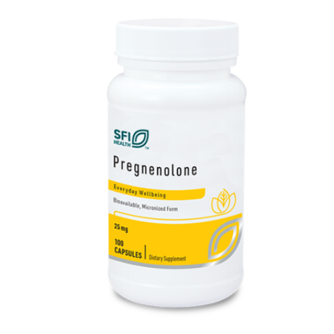 Pregnenolone (25 mg) 100 vegetarian capsules – Klaire Labs/SFI Health (New Packaging)