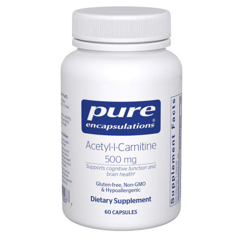 Acetyl-L-Carnitine 500mg, 60 Capsules - Pure Encapsulations