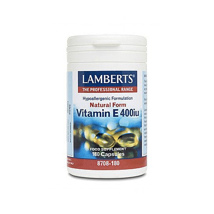 Natural Vitamin E 400iu - 180 capsules - Lamberts