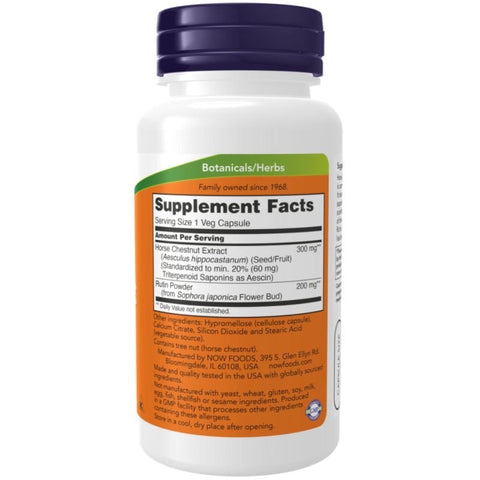 Horse Chestnut 300 mg Veg Capsules - NOW Foods