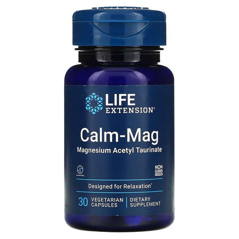 Calm-Mag, Magnesium Acetyl Taurinate (30 capsules) – Life Extension