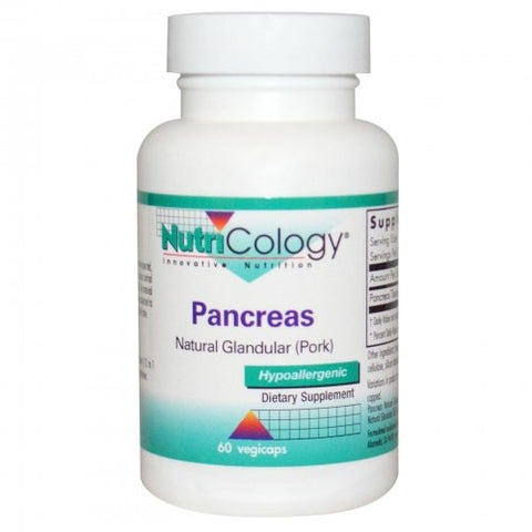 Pancreas Natural Glandular Pork – 60 Veg Caps – Nutricology / Allergy Research Group