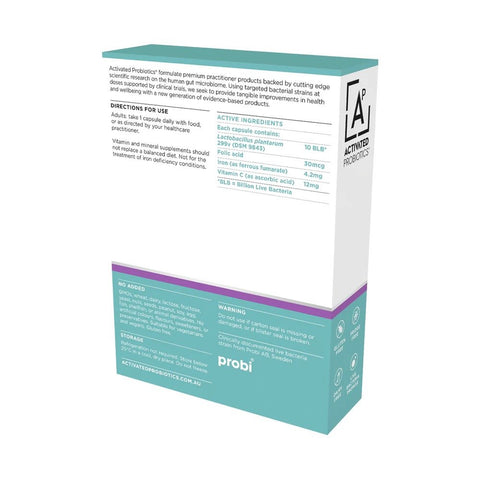 Biome Iron+ Probiotic - 30 Capsules - Activated Probiotics