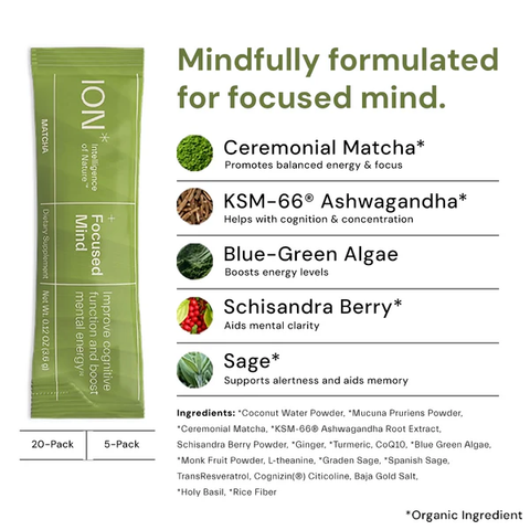 ION* Focused Mind - 20 packets | Intelligence of Nature
