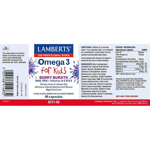Omega 3 for Kids - 60 Capsules - Lamberts