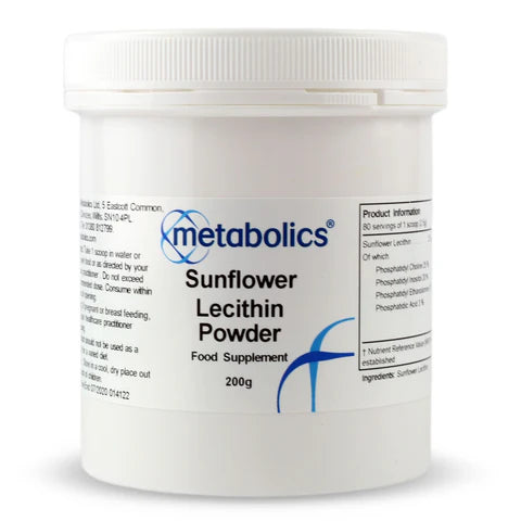 Sunflower Lecithin Powder (Pot Of 200g)- Metabolics