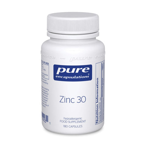 Zinc 30 - 180 or 60 vcaps